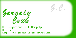 gergely csuk business card